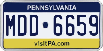 PA license plate MDD6659