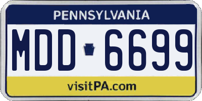 PA license plate MDD6699