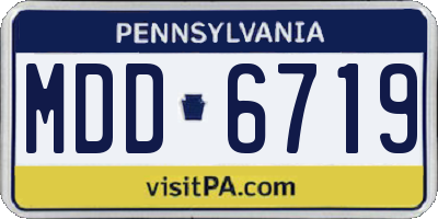 PA license plate MDD6719