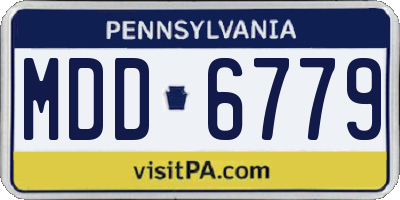 PA license plate MDD6779