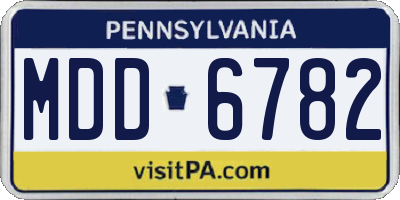 PA license plate MDD6782