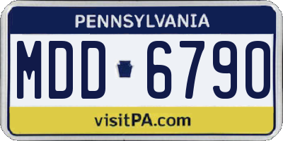 PA license plate MDD6790