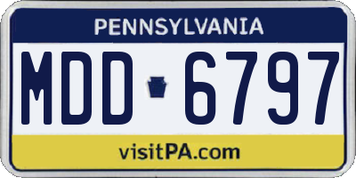 PA license plate MDD6797