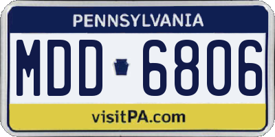 PA license plate MDD6806