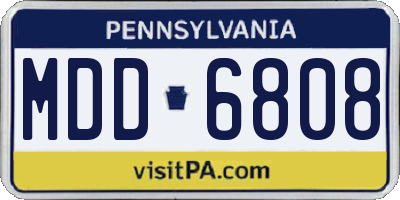 PA license plate MDD6808