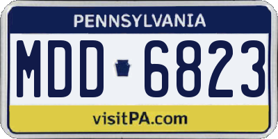 PA license plate MDD6823