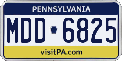 PA license plate MDD6825