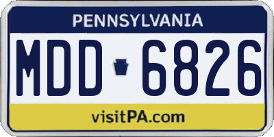 PA license plate MDD6826