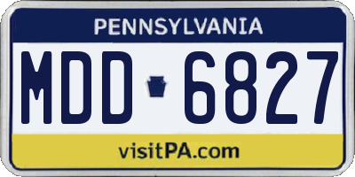 PA license plate MDD6827