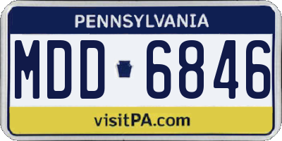 PA license plate MDD6846
