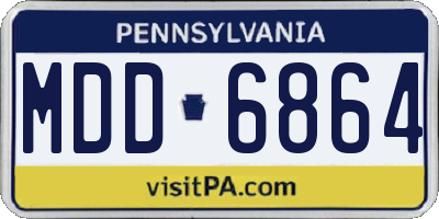 PA license plate MDD6864