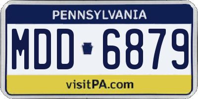 PA license plate MDD6879