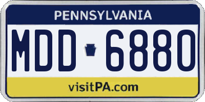 PA license plate MDD6880