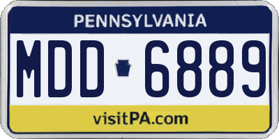 PA license plate MDD6889