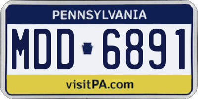 PA license plate MDD6891