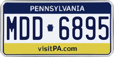 PA license plate MDD6895