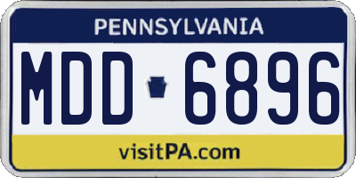 PA license plate MDD6896