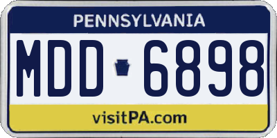 PA license plate MDD6898
