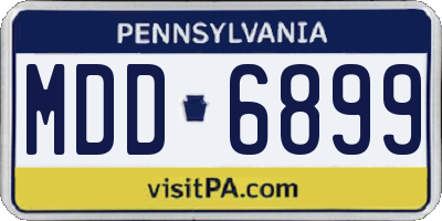 PA license plate MDD6899