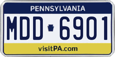 PA license plate MDD6901
