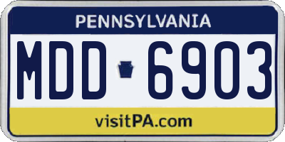 PA license plate MDD6903