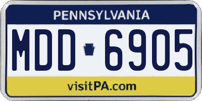 PA license plate MDD6905