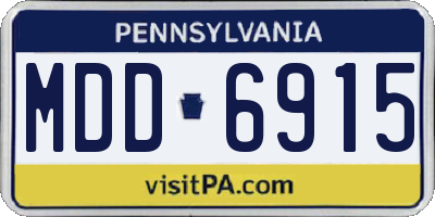 PA license plate MDD6915