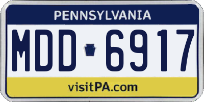 PA license plate MDD6917