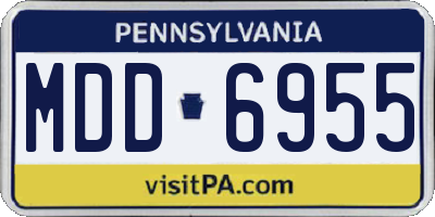 PA license plate MDD6955