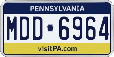 PA license plate MDD6964