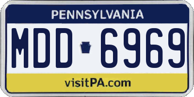 PA license plate MDD6969