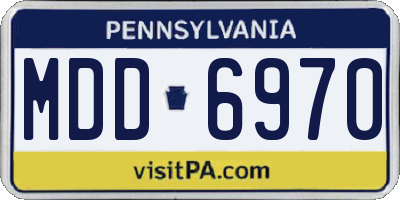 PA license plate MDD6970