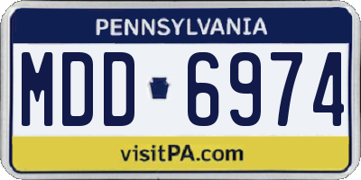 PA license plate MDD6974