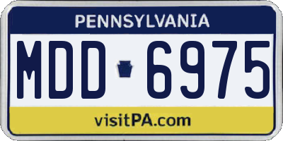 PA license plate MDD6975