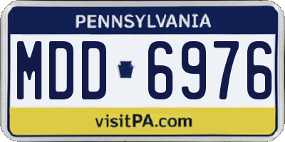 PA license plate MDD6976