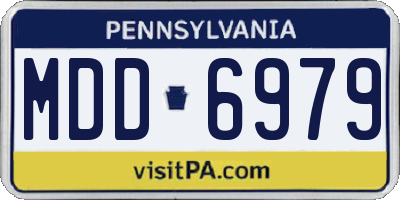 PA license plate MDD6979