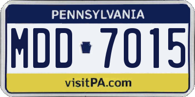 PA license plate MDD7015