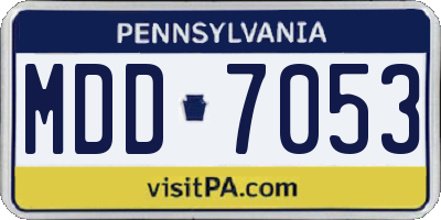 PA license plate MDD7053