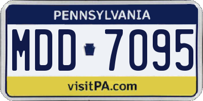 PA license plate MDD7095