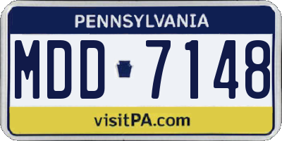 PA license plate MDD7148
