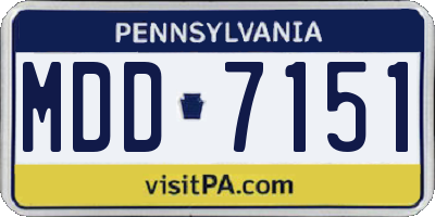 PA license plate MDD7151