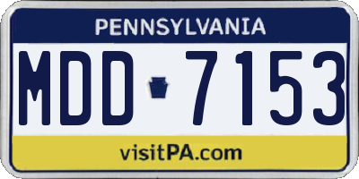PA license plate MDD7153