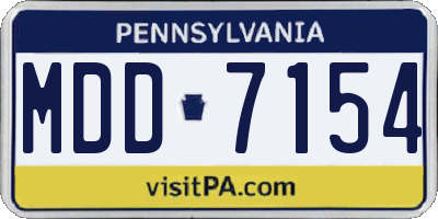 PA license plate MDD7154