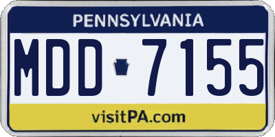 PA license plate MDD7155