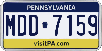 PA license plate MDD7159