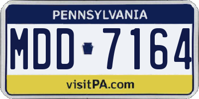 PA license plate MDD7164