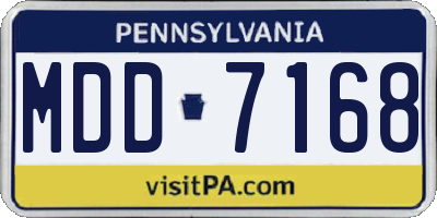 PA license plate MDD7168