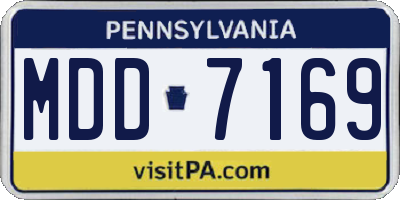 PA license plate MDD7169