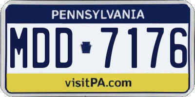 PA license plate MDD7176