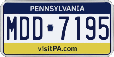 PA license plate MDD7195
